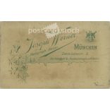 The work of Joseph Werner’s photography studio. Munich. Early 1900s. Studio photo of unknown boy. Old photo, business card, CDV photo. (2792582)