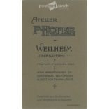 The work of Franz Hofer’s photography studio. Weilheim. Early 1900s. Photo of an unknown young man. Old photo, business card, CDV photo. (2792582)