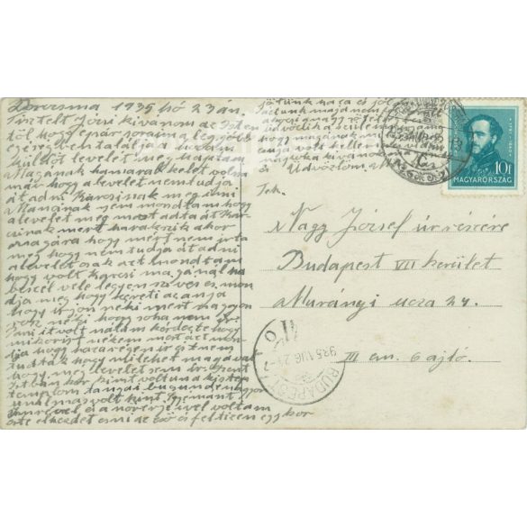 1935 - Romantic postcard. Original paper image. Old photo. Colored photo sheet, old postcard. (2792585)