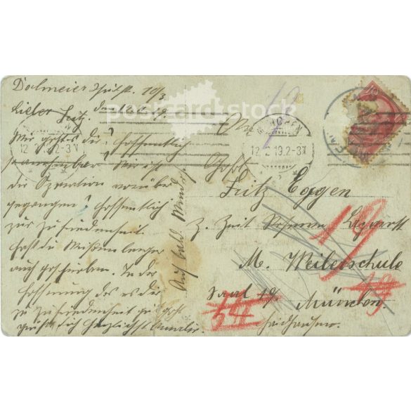 1919 - Munich. Street group photo. The creator of the picture and the identity of the people on it are unknown. Original paper image. Old photo. Black and white photo sheet, old postcard. (2792594)