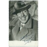 1963 - Signed photo of French film actor Fernandel. The picture was taken by Studio Berbard et Vauclair. Original paper image. Old photo. Black and white photo sheet, old postcard. (2792598)
