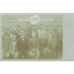   1913 - Class photo. The creator of the picture and the identity of the people on it are unknown. Original paper image. Old photo. Black and white photo sheet, old postcard. (2792600)