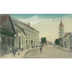   1922 - Berettyóújfalu, Kossuth street. Original paper image. Old photo. Colored photo sheet, old postcard. (2792602)