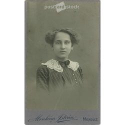   1911 - Miskolc. István Ábrahám, the work of the Dunky Brothers photography studio. Photo by Margit Oroszlányi. Old photo, business card, CDV photo. (2792603)