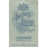 1911 - Miskolc. István Ábrahám, the work of the Dunky Brothers photography studio. Photo by Margit Oroszlányi. Old photo, business card, CDV photo. (2792603)