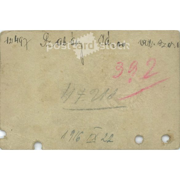 1916 - János Szabáry’s ID photo. Old photo, business card, CDV photo. (2792604)