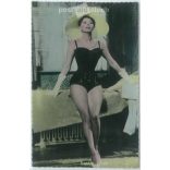 1961 - Sophia Loren, French film star. Original paper image. Old photo. Colored photo sheet, old postcard. (2792610)