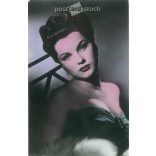 Debra Paget is an American actress and entertainer. Original paper image. Old photo. Colored photo sheet, old postcard. (2792617)