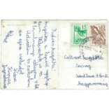 Elvis Presley is an American pop star. Original paper image. Old photo. Colored photo sheet, old postcard. (2792619)