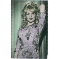   Brigitte Bardot is a French actress and singer. Original paper image. Old photo. Colored photo sheet, old postcard. (2792620)
