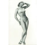 Francoise Arnoul is a French actress. Original paper image. Old photo. Black and white photo sheet, old postcard. (2792623)