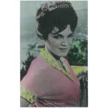 Connie Francis is an American pop singer. Original paper image. Old photo. Colored photo sheet, old postcard. (2792627)
