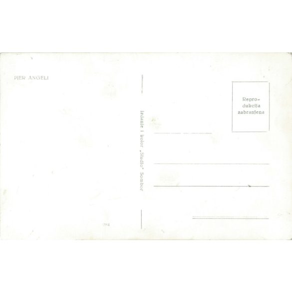 Pier Angeli is an American actress of Italian descent. Original paper image. Old photo. Black and white photo sheet, old postcard. (2792628)