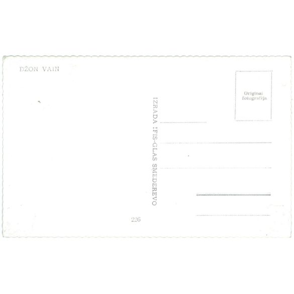 John Wayne is an American actor. Original paper image. Old photo. Colored photo sheet, old postcard. (2792636)