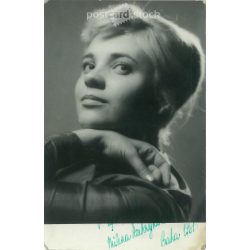   Autographed photo of Czech film actress Milena Zahrynowska. 1961. Original paper image. Old photo. (2792645)