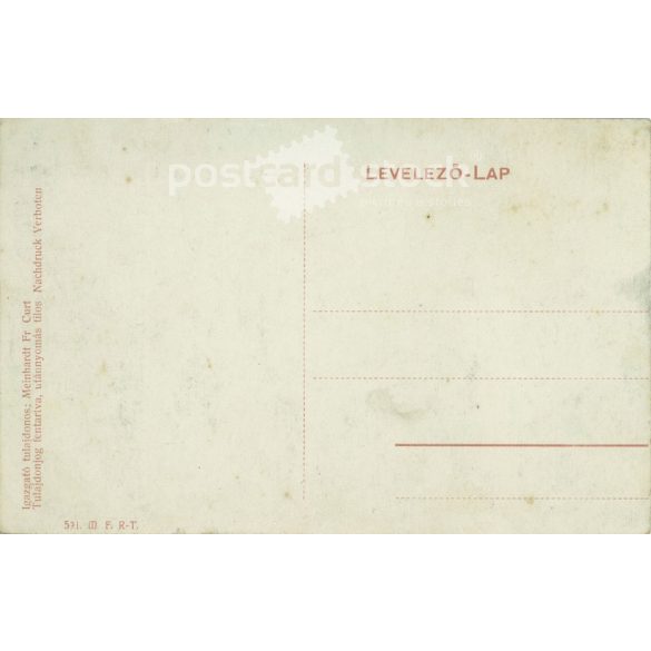 Mid 1900s. English Park entrance. Budapest. Original paper image. Old photo. Colored photo sheet, old postcard. (2792654)