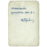 1950. Ski trip. Gyenesdias. The creator of the picture and the identity of the people on it are unknown. Black and white original paper image, old photo. (2792667)