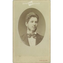   1876. Studio photo of János Balogh. Original paper image. The photo was taken in the photography studio of Gondy and Egey in Debrecen. Old photo, business card, CDV photo. (2792677)