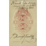 1876. Studio photo of János Balogh. Original paper image. The photo was taken in the photography studio of Gondy and Egey in Debrecen. Old photo, business card, CDV photo. (2792677)