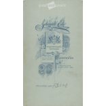 1910s. Elegant wedding photo. The persons in the picture are unknown. The photo was taken in Schmidt Ede’s photography studio in Budapest. Old photo, original cabinet photo / hardback photo. (2792682)