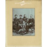 1905 - Elegant studio photo of Ferencz Hadtmüllet and his family. The creator of the image is unknown. Old photo, original cabinet photo / hardback photo. (2792689)