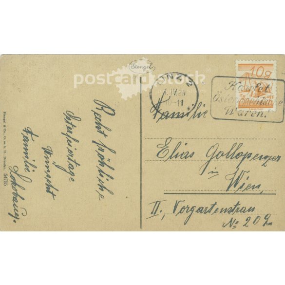 1924. Pöstlingberg Pilgrimage Church. Linz. Photo on paper, reproduction of a colored photo, old postcard, print. (2792690)