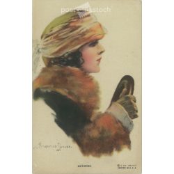   1925 - Motorbike. USA. Unique graphic, reproduction, old postcard, print. (2792692)