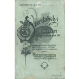 Early 1900s. Studio photo of a young man. The person in the picture is unknown. The work of the photography studio in Szerdahely. Budapest. Old photo, business card, CDV photo. (2792703)