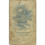 1898. Studio photo of a young man. The person in the picture is unknown. The work of Schmidt Ede photography studio. Budapest. Old photo, business card, CDV photo. (2792707)