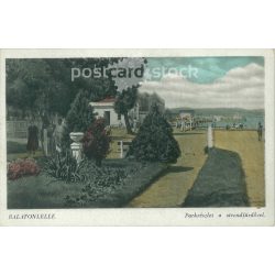  1950 – Balatonlelle. Photo on paper, reproduction of a colored photo, old postcard, print. (2792715)