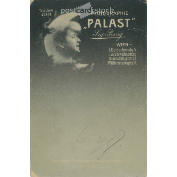 Early 1900s. Studio photo of a soldier with decorations. The person in the picture is unknown. The work of the Sig Bing photography studio. Vienna. Old photo, original cabinet photo / hardback photo. (2792723)