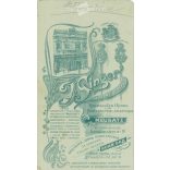 1903. Fiatal nő egészalakos, műtermi fotója. „Ella néni” felirattal. J. Singer fényképészeti műterem munkája. Neusatz. Régi fotó, eredeti kabinetfotó / keményhátú fotó. (2792724)