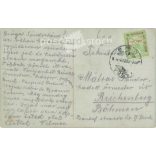 1916. Grotesque, cheerful postcard. Photo on paper, reproduction of a colored photo, old postcard, print. (2792731)