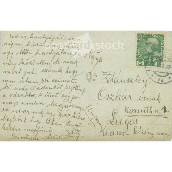 1916 - Group photo on vacation. Second from left is Major Valentic. Original paper image. Old photo. Black and white photo sheet, old postcard. (27925737)