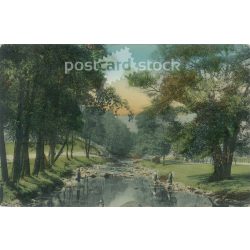   1912 - Karlsbad. Czech Republic. Original paper image. Old photo. Colored photo sheet, old postcard. (2792742)