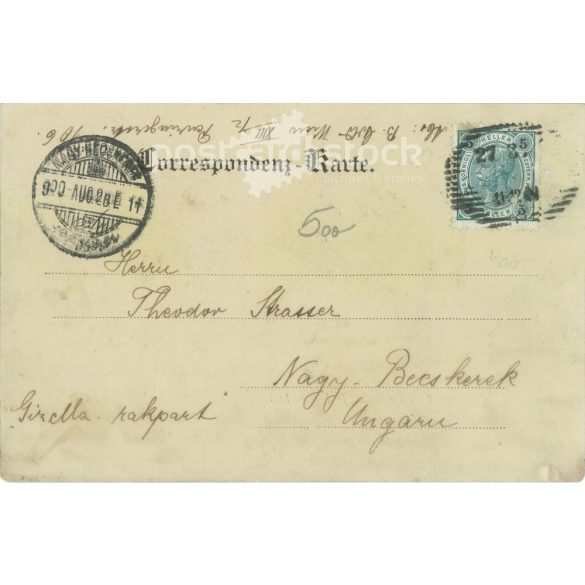 1900 - Schönbrunn. Vienna. Original paper image. Old photo. Colored photo sheet, old postcard. (2792744)