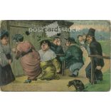 Carlsbad. Cheerful greeting card. Unique graphic, old postcard, print. (2792745)