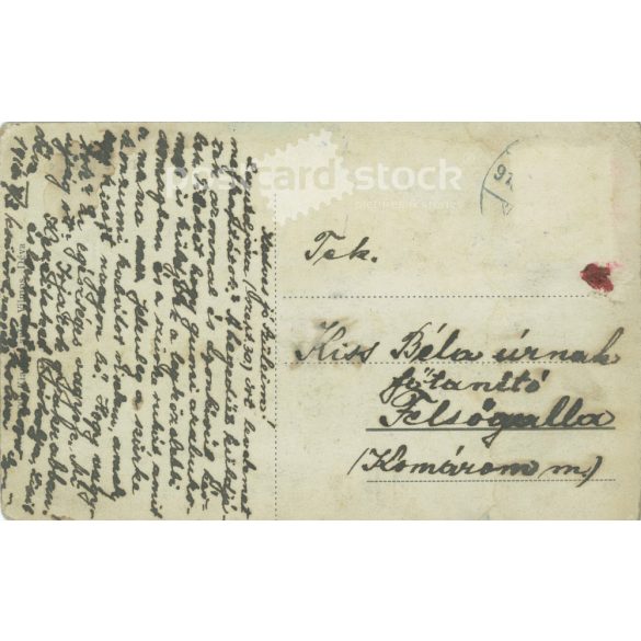 1918 - Deva’s skyline. Original paper image. Old photo. Colored photo sheet, old postcard. (2792750)