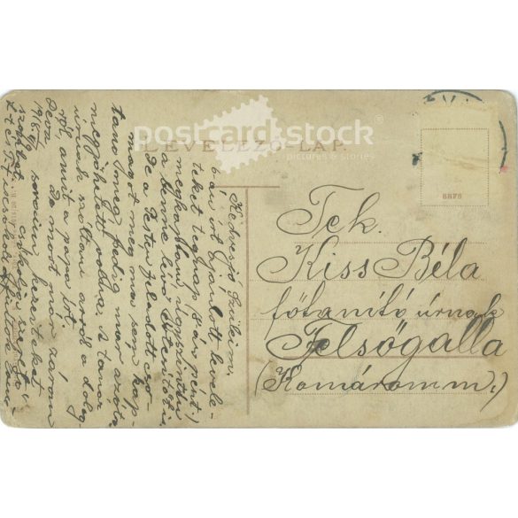 1918 - Deva’s skyline. Original paper image. Old photo. Colored photo sheet, old postcard. (2792751)