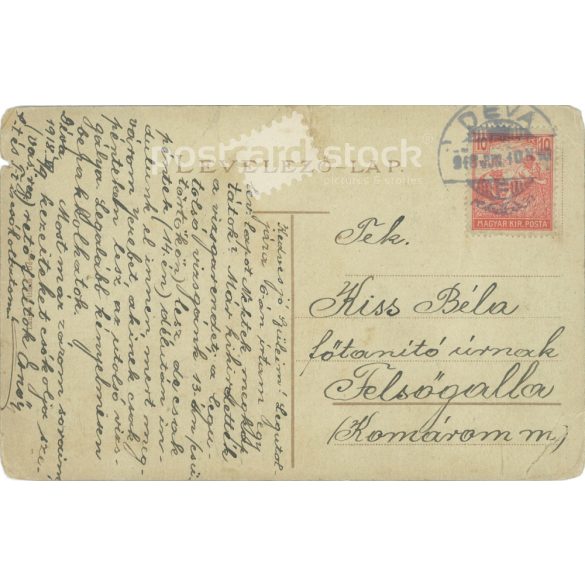 1918 - Deva’s skyline. Original paper image. Old photo. Colored photo sheet, old postcard. (2792752)