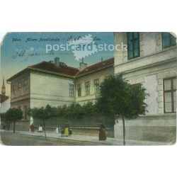  1918 - Deva’s skyline. Original paper image. Old photo. Colored photo sheet, old postcard. (2792753)