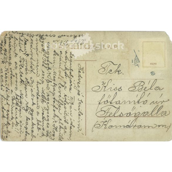 1918 - Deva’s skyline. Original paper image. Old photo. Colored photo sheet, old postcard. (2792753)