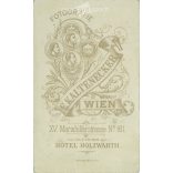 Circa 1900. Studio photo of unknown man. This is the work of the Kaltenecker photography studio. Vienna. Old photo, business card, CDV photo. (2792761)