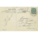 1907 - New Year’s greeting, old postcard, greeting card. Lithographed, unique graphics. (2792764)