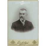 1904 - Studio portrait of an elegant, middle-aged man. The work of a photography studio in Transylvania. Budapest. Old photo, original cabinet photo / hardback photo. (2792770)