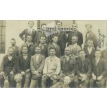 1925 - Photo of „electrical department” workers. Original paper image. The creator of the image is unknown. Old photo. Black and white photo sheet, old postcard. (27925771)