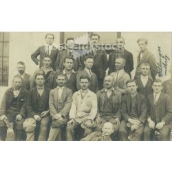   1925 - Photo of „electrical department” workers. Original paper image. The creator of the image is unknown. Old photo. Black and white photo sheet, old postcard. (27925771)