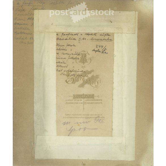 Late 1800s. Studio photo of a middle-aged couple. The identity of the people in the picture and the creator of the picture are unknown. Old photo, original cabinet photo / hardback photo. (2792773)