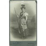 Circa 1890. Studio photo of young woman. The person in the picture is unknown. The photo was taken in Michael Moser’s photography studio. Graz. Old photo, business card, CDV photo. (2792776)