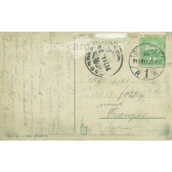 1912 - Hortobágy wasteland. On the way home. Old postcard. Lithographed, unique graphics. (2792780)